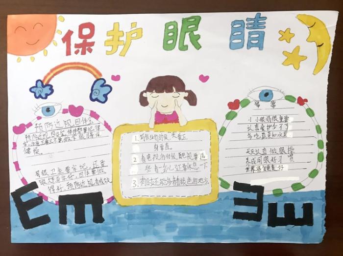 贯庄小学开展爱眼护眼手抄报展评活动